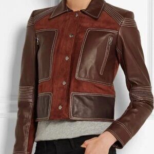 Theory Jackets Coats Theory Zandita Leatherpaneled Suede